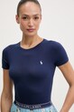 Odzież Polo Ralph Lauren body damskie bawełniane z elastanem 4P0785 granatowy