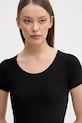 United Colors of Benetton боди дамско от вискоза черен 3P2Y3B006