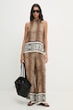 Liu Jo spodnie plażowe damskie VA6052.TS123 brązowy SS26
