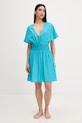 Liu Jo plážové šaty dámske VA6113.T2920 tyrkysová SS26