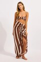 Seafolly dámská plážová sukně Coastline Sarong hnědá 55539.SG