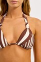 Seafolly plavková podprsenka dámska Multi Fit Longline Tri hnedá 31411MF270