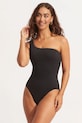 Seafolly Ολόσωμο μαγιό γυναικείο One Shoulder μαύρο 11014.861