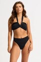 Seafolly μπικίνι τοπ Γυναικείο Halter Bandeau μαύρο 33816.942