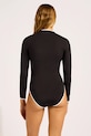 Seafolly Ολόσωμο μαγιό γυναικείο LongSleeve Zip Front 11193.942 μαύρο SS26
