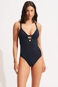 Seafolly Ολόσωμο μαγιό γυναικείο Deep V σκούρο μπλε 10634.942