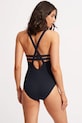 Seafolly Ολόσωμο μαγιό γυναικείο Deep V 10634.942 σκούρο μπλε SS26
