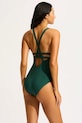 Seafolly ολόσωμο μαγιό γυναικείο Deep V 10634.942 πράσινο SS26