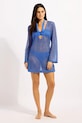 Seafolly plážové šaty dámské Mesh Effect Cover Up 55190.CU modrá SS26