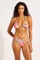 Seafolly plavková podprsenka dámská Multi Fit Longline Tri růžová 31411MF279
