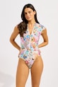 Seafolly ολόσωμο μαγιό γυναικείο Zip Front πολύχρωμο 60276.300