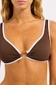 Seafolly plavková podprsenka dámska Ring Front hnedá 31467.072
