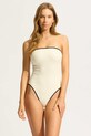 Seafolly ολόσωμο μαγιό γυναικείο DD Bandeau μπεζ 11126DD072