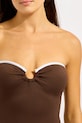 Seafolly ολόσωμο μαγιό γυναικείο Ring Front καφέ 11124.072