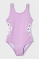 Dječji jednodijelni kupaći kostim Mayoral bez uzorka ljubičasta 3736.6M.Mini.PPY2