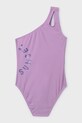 Mayoral jednoczęściowy strój kąpielowy dziecięcy 6778.8K.Junior.PPY2 fioletowy SS26
