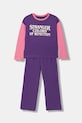 United Colors of Benetton piżama bawełniana dziecięca komplet fioletowy 30960P09J.G.Seasonal