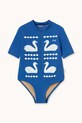 Tinycottons jednoczęściowy strój kąpielowy dziecięcy SWANS SWIMSUIT SS26.444 niebieski SS26