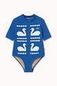 Tinycottons jednoczęściowy strój kąpielowy dziecięcy SWANS SWIMSUIT SS26.444 niebieski SS26