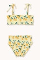 Tinycottons dwuczęściowy strój kąpielowy dziecięcy ORANGES SMOCK SWIM SET SS26.462 żółty SS26