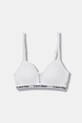 Calvin Klein Underwear biustonosz trójkątny dziecięcy bawełniany z elastanem biały G80G800736.PPY2