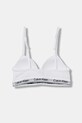 Calvin Klein Underwear biustonosz trójkątny dziecięcy bawełniany z elastanem G80G800736.PPY2 biały SS26