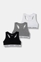 Calvin Klein Underwear biustonosz dziecięcy bawełniany z elastanem 3-pack szary G80G800743.PPY2