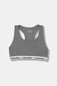Dziewczynka Calvin Klein Underwear biustonosz dziecięcy bawełniany z elastanem 3-pack G80G800743.PPY2 szary