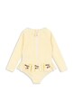 Ολόσωμο παιδικό μαγιό Konges Sløjd ETTA LS SWIMSUIT KS104786.PPY2 κίτρινο SS26