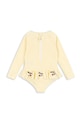 Ολόσωμο παιδικό μαγιό Konges Sløjd ETTA LS SWIMSUIT KS104786.PPY2 κίτρινο SS26