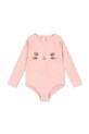 Konges Sløjd jednoczęściowy strój kąpielowy dziecięcy KITTY LS SWIMSUIT GRS miękka różowy KS104918.PPY2