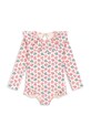 Konges Sløjd jednoczęściowy strój kąpielowy dziecięcy MANUCA LS SWIMSUIT GRS miękka różowy KS104989.PPY2