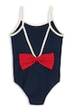 Dziewczynka Konges Sløjd jednoczęściowy strój kąpielowy dziecięcy BOWIE SWIMSUIT GRS KS104711.PPY2 granatowy