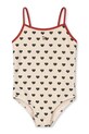 Konges Sløjd jednoczęściowy strój kąpielowy dziecięcy MANON GLITTER SWIMSUIT miękka beżowy KS104984.PPY2