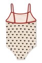 Konges Sløjd jednoczęściowy strój kąpielowy dziecięcy MANON GLITTER SWIMSUIT KS104984.PPY2 beżowy SS26