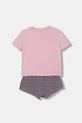 Tommy Hilfiger пижама от две части за деца от памук с еластан UG0UG00818.PPY2 розов SS26