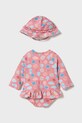 Mayoral Newborn jednoczęściowy strój kąpielowy niemowlęcy 1634.2Q.Newborn.PPY2 różowy SS26