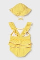 Mayoral Newborn jednoczęściowy strój kąpielowy niemowlęcy 1737.2Q.Newborn.PPY2 żółty SS26