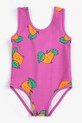 Dziewczynka Bobo Choses jednoczęściowy strój kąpielowy niemowlęcy Tangerine 126AB111 różowy