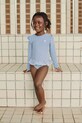 Liewood купальник с длинным рукавом для детей Sille Seersucker Swimsuit голубой LW19637.PPY2