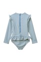 Девочка Liewood купальник с длинным рукавом для детей Sille Seersucker Swimsuit LW19637.PPY2 голубой