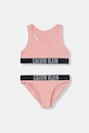 Calvin Klein Jeans strój kąpielowy dwuczęściowy dziecięcy różowy KY0KY00091.PPY2