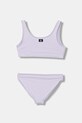 Calvin Klein Jeans strój kąpielowy dwuczęściowy dziecięcy KY0KY00093.PPY2 fioletowy SS26