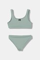 Calvin Klein Jeans strój kąpielowy dwuczęściowy dziecięcy KY0KY00093.PPY2 zielony SS26