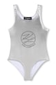 Karl Lagerfeld jednoczęściowy strój kąpielowy dziecięcy Z31114.86.108 srebrny SS26