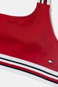 Dziewczynka Tommy Hilfiger strój kąpielowy dwuczęściowy dziecięcy UG0UG00823.PPY2 czerwony