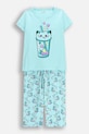 Dětské bavlněné pyžamo Coccodrillo potisk tyrkysová WC6448209PJS
