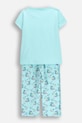 Dětské bavlněné pyžamo Coccodrillo WC6448209PJS tyrkysová SS26