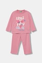 United Colors of Benetton piżama dwuczęściowa dziecięca bawełniana różowy 30960P09U.G.G.Stagional