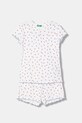 United Colors of Benetton dvoudílné dětské bavlněné pyžamo bílá 3OJC0P09Z.G.Stagionale